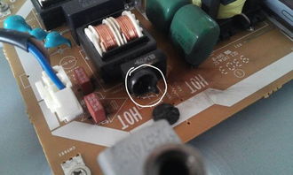 電子產(chǎn)品,電視機維修 我電視機電源板上這個是什么電子元件,為什么什么燒掉了 白圈里的這個,用什么替